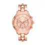 Michael Kors Pyper moteriškas laikrodis su chronografu, rožinio aukso spalvos nerūdijančio plieno apyranke, MK6713