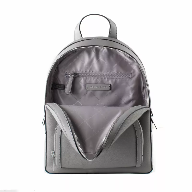 Michael Kors Rhea moteriška kuprinė 28x23x10 cm Pearl Grey Saffiano oda
