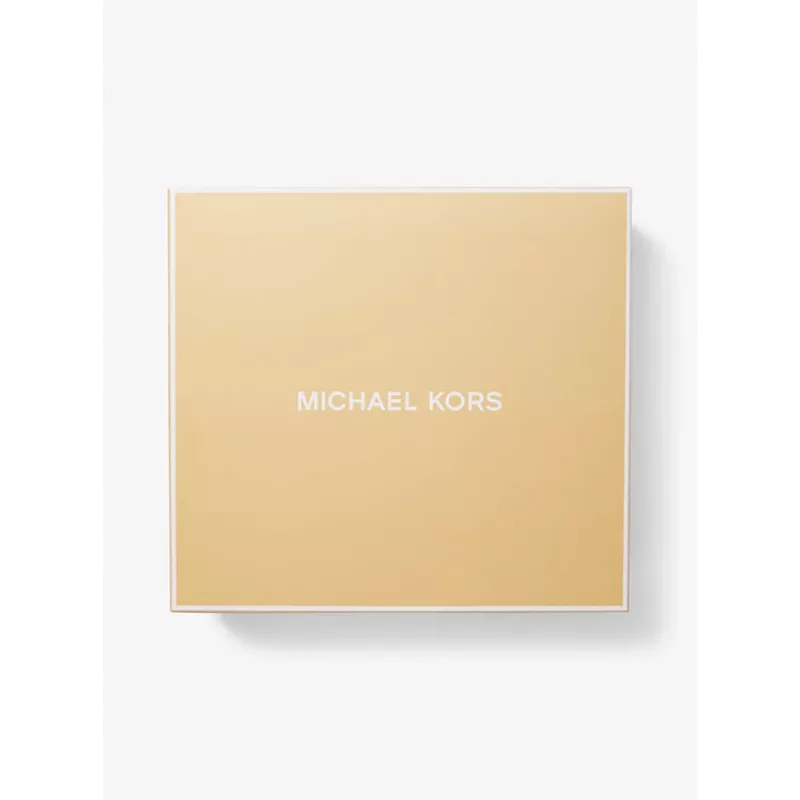 MICHAEL KORS Moteriškas Krepšių Rinkinys 35F5GGZD6OCHE – Signatūrinis dengtas drobinis antpetinis krepšys su derančia pinigine (24x15x8 cm)