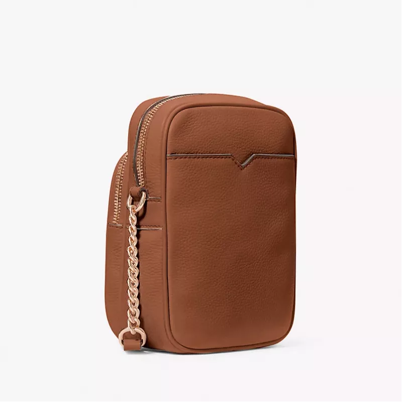 Michael Kors moteriškas peties krepšys Greenwich Small iš Saffiano odos, spalva Luggage