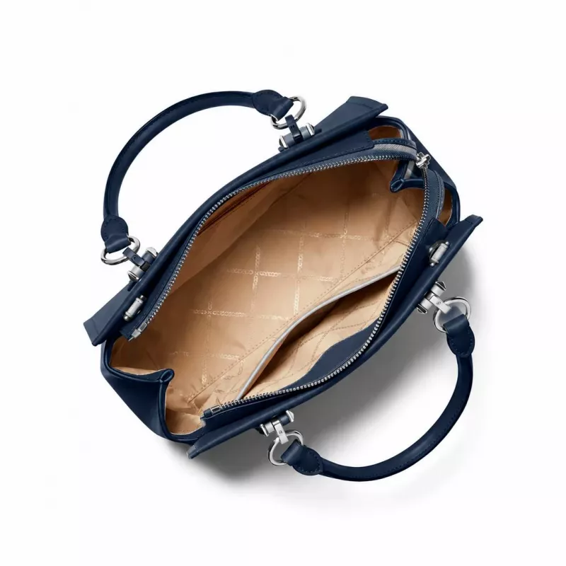 MICHAEL KORS Moteriškas kryžminis krepšys Jet Set Travel 35F5S6AS2LNAV Navy Saffiano Leather (29x22x10 cm)