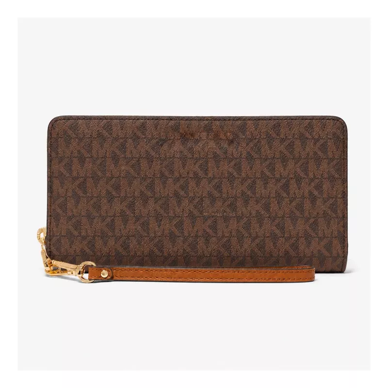 MICHAEL KORS Moteriškas rankinis „Jet Set Travel“ iš rudo firminio kanvanso - 35S6GTVE9BBRO
