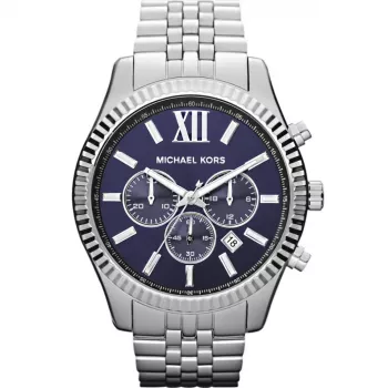 Michael Kors MK8280 Chronograph Laikrodis Vyrams 45mm Nerūdijantis Plienas Mėlynas Ciferblatas