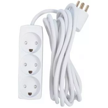 Microconnect GRU033WDK ilginimas 3 m – 3 Schuko lizdai, 16 A, 3680 W, vidaus patalpoms, baltas
