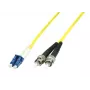 MicroConnect LC/PC į ST/PC 10m 9/125 vienmodis dvigubas šviesolaidžio jungiamasis laidas