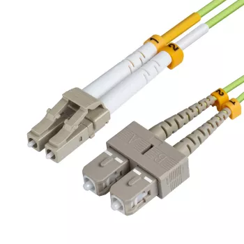 MICROCONNECT LC/UPC-SC/UPC 10m OM5 šviesolaidinis jungiamasis laidas