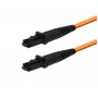 MICROCONNECT MTRJ/UPC į MTRJ/UPC 0,5 m OM1 dvipusis šviesolaidžio jungiamasis kabelis, oranžinis