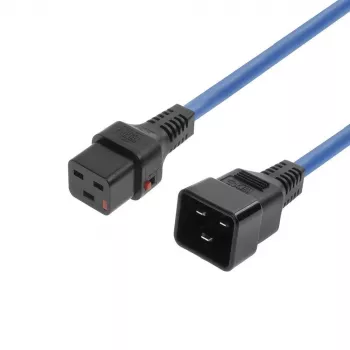 MICROCONNECT Powercord C19 IEC Lock - C20, 2 m, 16 A, fiksuojamas C19 į C20, juoda