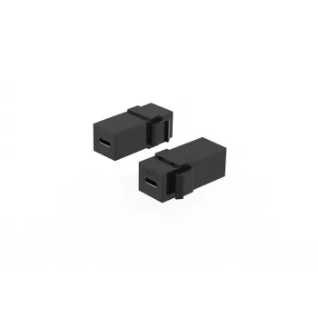 MICROCONNECT USB-C moteriškas į moterišką Keystone adapteris, USB 3.2 Gen 2, 10Gbps, 100W PD, DisplayPort Alt Mode, juodas