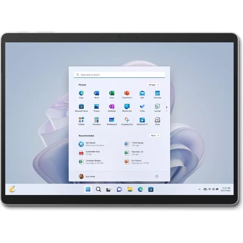 Microsoft Surface Pro 9 2-in-1 nešiojamas kompiuteris / planšetė, Intel Core i5-1235U, 16 GB RAM, 256 GB SSD, 13 inch 2880x1920 jutiklinis ekranas, Windows 11 Home, Platinum