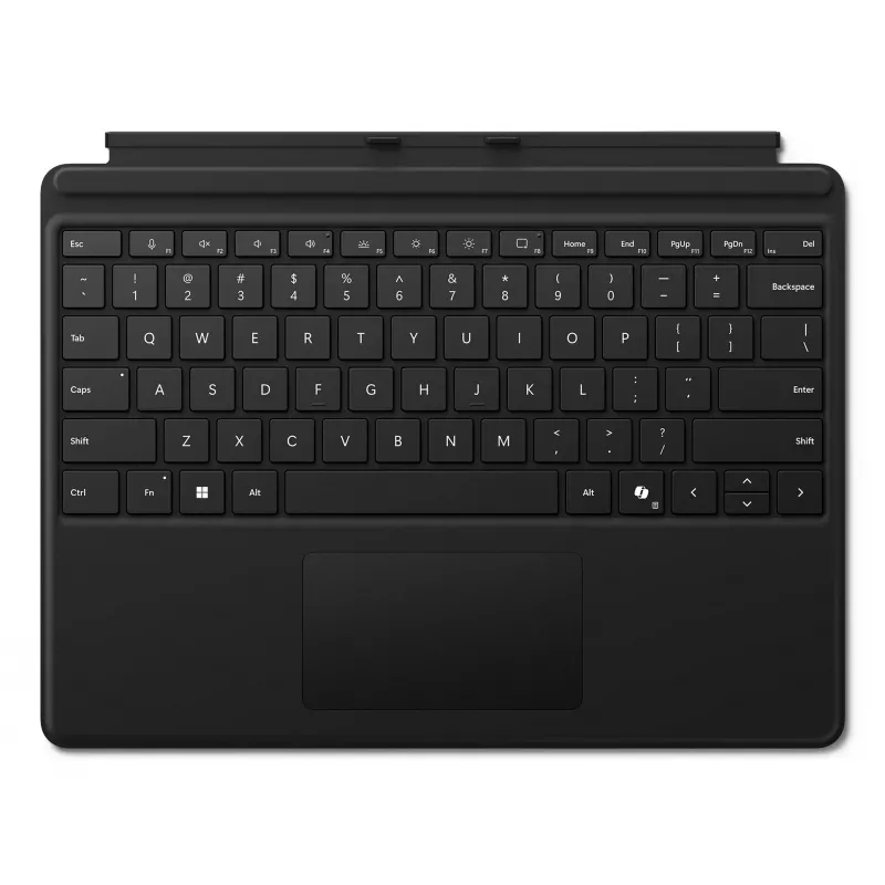 Microsoft Surface Pro klaviatūra su jutikliniu kilimėliu, apšviesta, QWERTY, anglų, juoda