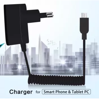 MicroUSB kabelis įkrovimui ir duomenų perdavimui, juodas, 1 m, USB 2.0