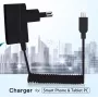 MicroUSB kabelis įkrovimui ir duomenų perdavimui, juodas, 1 m, USB 2.0