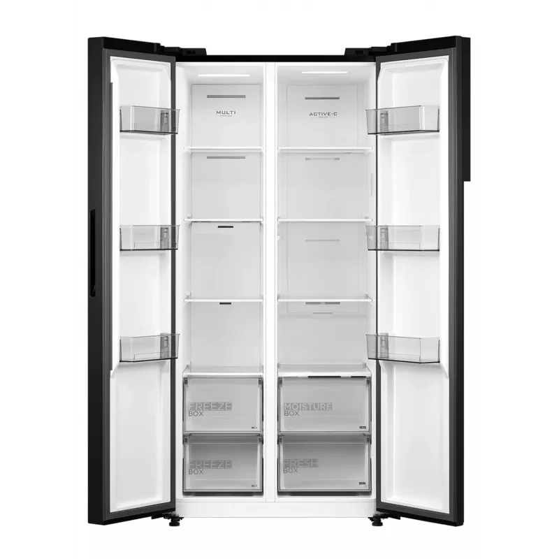 Midea MDRS619FIE45 Šaldytuvas šaldiklis Side by Side, 460 L, No Frost, tamsus inoksas, energijos klasė E