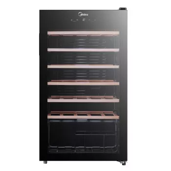 Midea vyno šaldytuvas MDRW150FGG22W, laisvai pastatomas, 34 buteliai, juodas