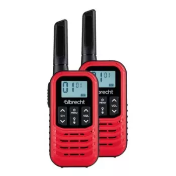 Midland Albrecht Tectalk Go Pair PMR446 dviejų radijo stočių rinkinys su 8 kanalais, 38 CTCSS tonais, 83 DCS tonais, VOX, apšviestu LCD, dvigubu įkrovimo stovu, atsparus purslams, žibintuvėliu (29646)