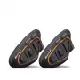 Midland BTX1 PRO S-TWIN Motociklo Bluetooth Interkomo rinkinys (2 vnt.) su 800 m atstumu, 23 h baterija, IPX6, DNK triukšmo slopinimu, FM radiju, universaliu sujungimu