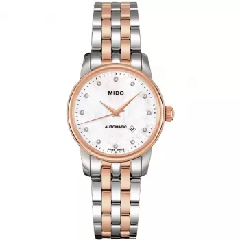 MIDO Baroncelli Lady Automatinis Laikrodis M76009691 29mm Rožinio Aukso PVD