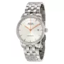 MIDO Baroncelli III automatinis laikrodis vyrams, 38 mm, baltas ciferblatas, nerūdijančio plieno apyrankė M86004101