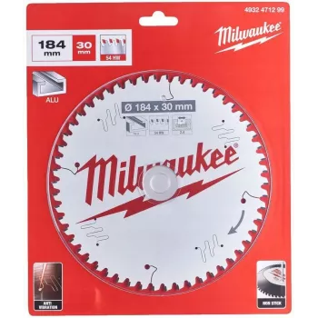 Milwaukee pjūklo diskas 184x30x2.4x54T Aluminium CSB P W