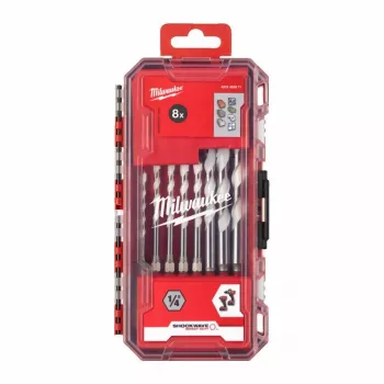 Milwaukee Universal Gręžtų Rinkinys 8 vnt. Multi-Material TCT 1/4 inch Hex Shank