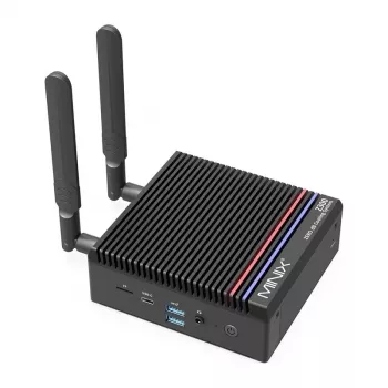 MINIX Z300-0dB Barebone Mini PC Intel Processor N300 8C/8T iki 3.8GHz DDR5 1x SODIMM M.2 PCIe Gen4 Wi-Fi 6E BT5.2 2x 2.5GbE HDMI 2.1 DP 1.4 USB-C 90W VESA juodas | Kur.lt