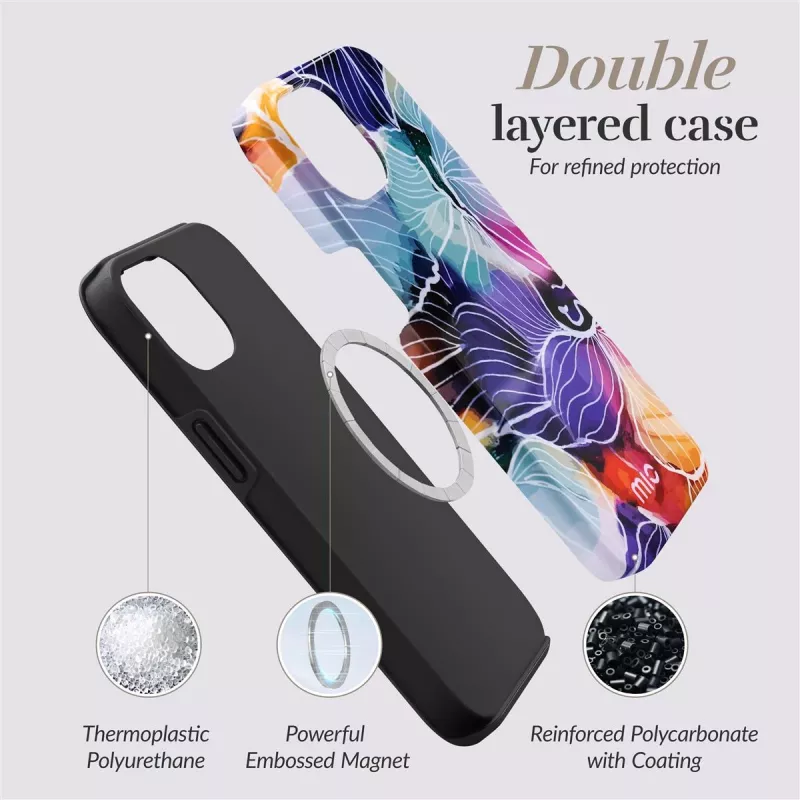MIO Flowers MagSafe Compatible dėklas, skirtas iPhone 16 Pro Max