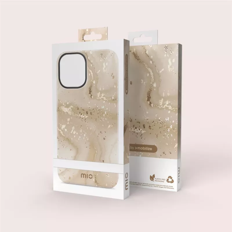 MIO Gold Marble Magsafe Compatible Case, skirta iPhone 13/14/15