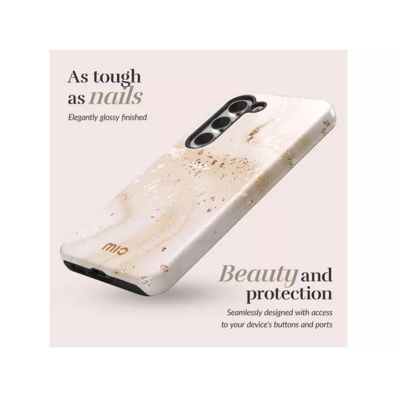 MIO Gold Marble Magsafe Compatible Case, Samsung S25 Plus 5G