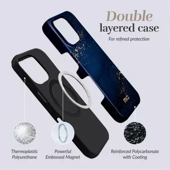 MIO Midnight Sparkle Magsafe Dėklas, suderinamas su iPhone 16 Pro