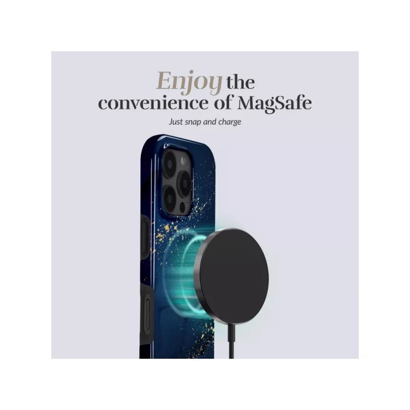 MIO Midnight Sparkle Magsafe Case, suderinamas su iPhone 17 Pro