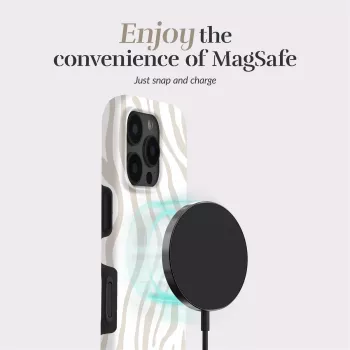 MIO Sandy Zebra Magsafe Case, suderinamas su iPhone 16 Plus