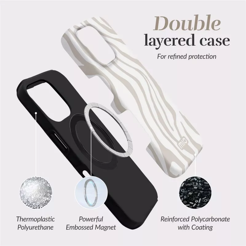 MIO Sandy Zebra Magsafe Dėklas, suderinamas su Samsung S25+ 5G