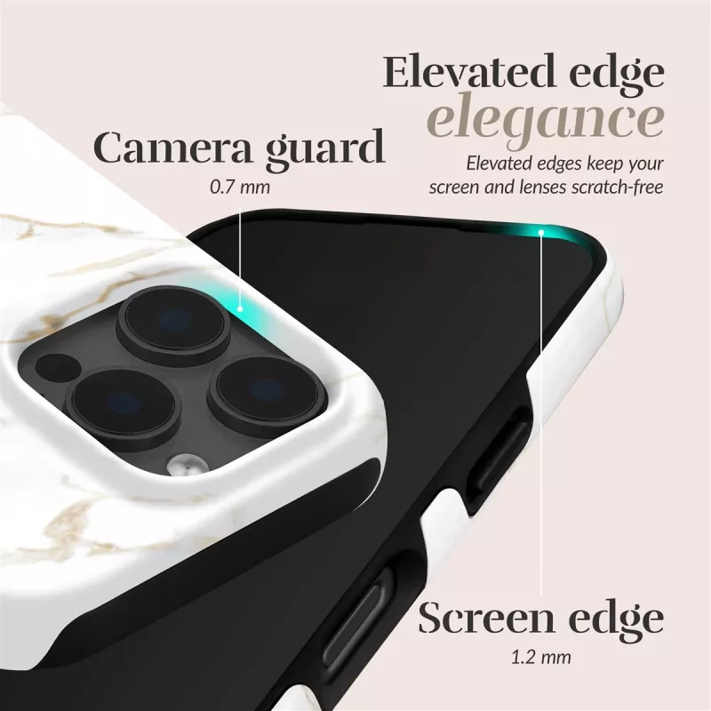 MIO White Marble Magsafe Compatible dėklas, skirtas iPhone 17 Pro Max