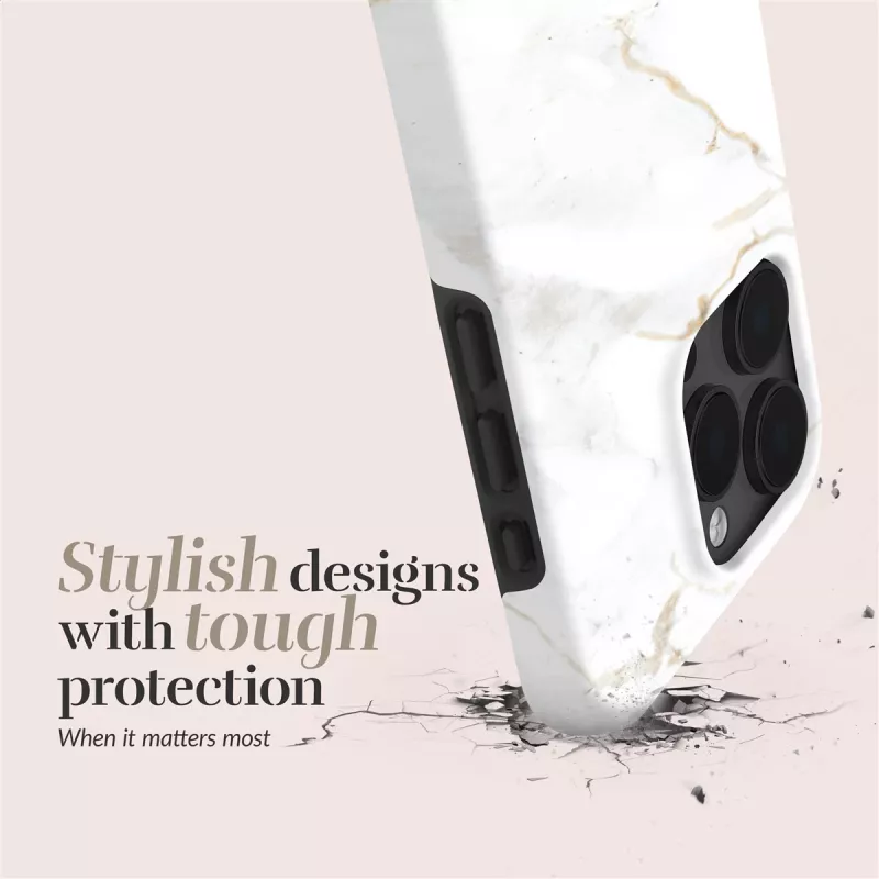 MIO White Marble Magsafe Compatible dėklas, skirtas iPhone 17 Pro Max