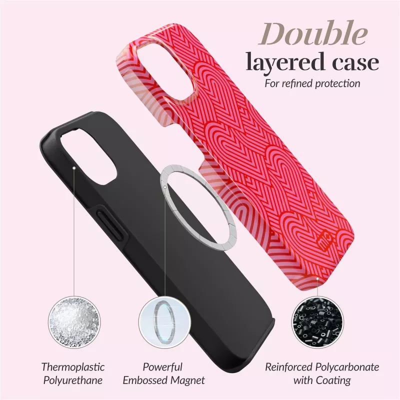 MIO Wild Hearts MagSafe Compatible Case, skirta iPhone 16