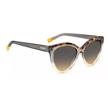 MISSONI Moteriški Akiniai Nuo Saulės MIS0088SMQEF7 – Stačiakampis Acetato Rėmelis, UV400 Apsauga, 57 mm Lęšiai