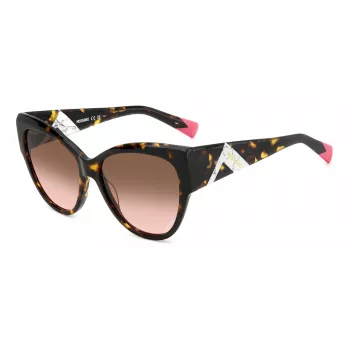 Moteriški Missoni akiniai nuo saulės MIS0171S086 – Havana acetatinis rėmelis, rudi gradientiniai lęšiai, 57 mm