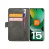 Mobilize Classic Gelly Wallet Book Case, skirta Xiaomi Redmi Note 15 5G, juoda