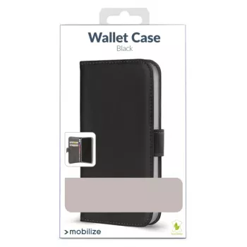 Mobilize Classic Gelly Wallet Book Case, skirta Xiaomi Redmi Note 15 5G, juoda
