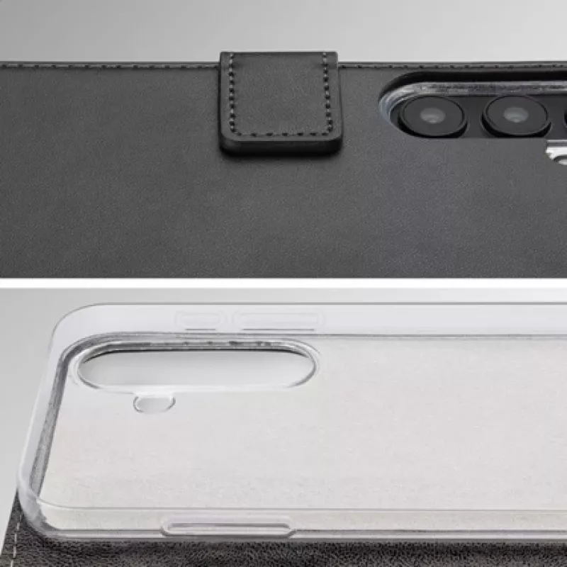 Mobilize Classic Gelly Wallet Book Case, skirta Xiaomi Redmi Note 15 Pro 5G, juoda