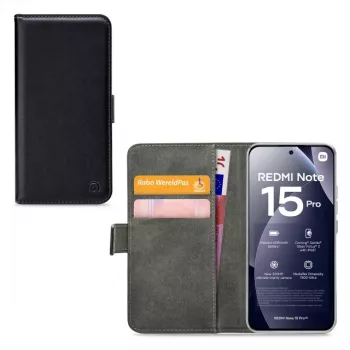 Mobilize Classic Gelly Wallet Book Case, skirta „Xiaomi Redmi Note 15 Pro“, juoda