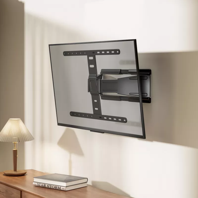 MOBILUX Sbox PLB-79464 fiksuotas TV laikiklis prie sienos – 43–90 inch ekranams, 50 kg talpa, VESA iki 600x400 mm, juodas