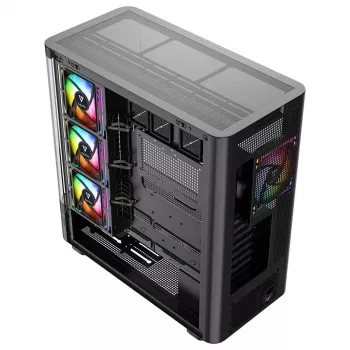 MODECOM Volcano AQ100 ARGB Midi bokšto kompiuterio korpusas - juodas
