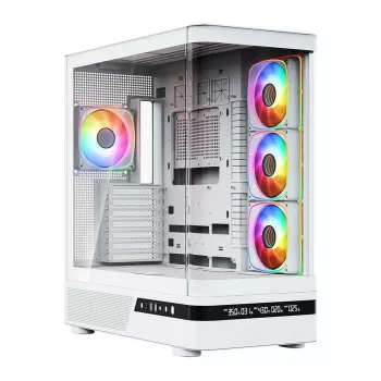 MODECOM Volcano AQ200 ARGB Midi bokštas baltas