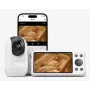 Momcozy BM016-WH12BA-A 5 inch 720p HD vaizdo kūdikio monitorius su pan-tilt-zoom, dvipusiu ryšiu, temperatūros jutikliu, lopšinėmis ir VOX režimu - balta