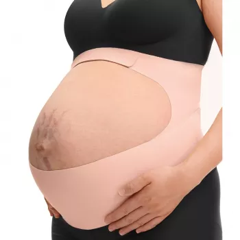 Momcozy Pregnancy Belly Band (L) - Nude, patogus ir atraminis nėštumo diržas