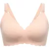 Momcozy YN46 Besiūlė palaikomoji liemenėlė maitinančioms mamoms su Jelly Strip, push-up, smėlio gėlių raštas, dydis XL