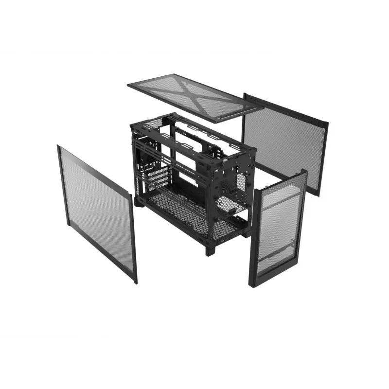 Montech TEN (B) Mini bokštas, grūdintas stiklas, juodas | Kur.lt