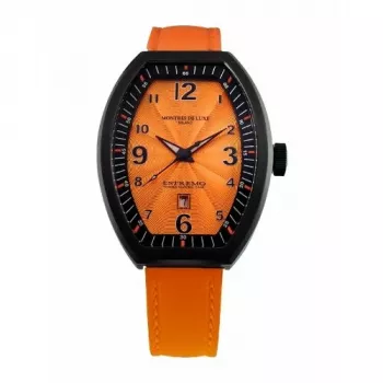 MONTRES DE LUXE Moteriškas laikrodis 09EX-L8302 35mm nerūdijančio plieno korpusas sidabrinis ciferblatas natūralios odos dirželis analoginis kvarcinis